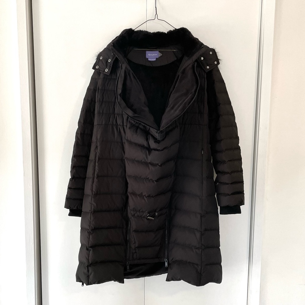 Seraphine 3-in-1 Down Maternity & Baby Wearing Coat size 4 US, 8UK